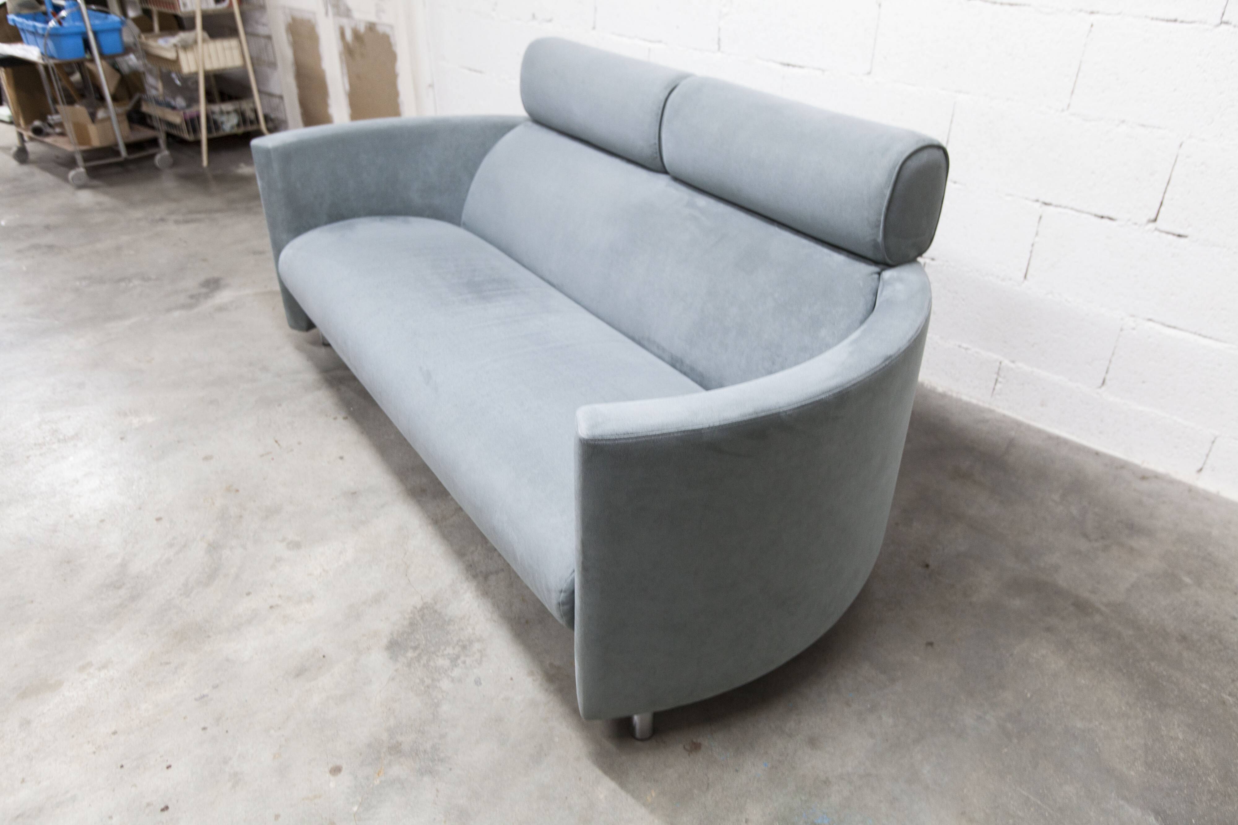 Negresco Sofa Design Bernard Massot for Neology France Moiré Velvet