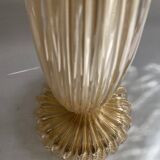 Signed Archimede Seguso Murano Glass Floor Lamp Gold Italian Art Deco 1980s