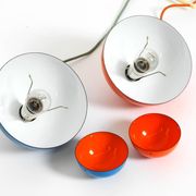 enamelled double shade Flower Pot pendant lamp by Verner Panton for Poulsen
