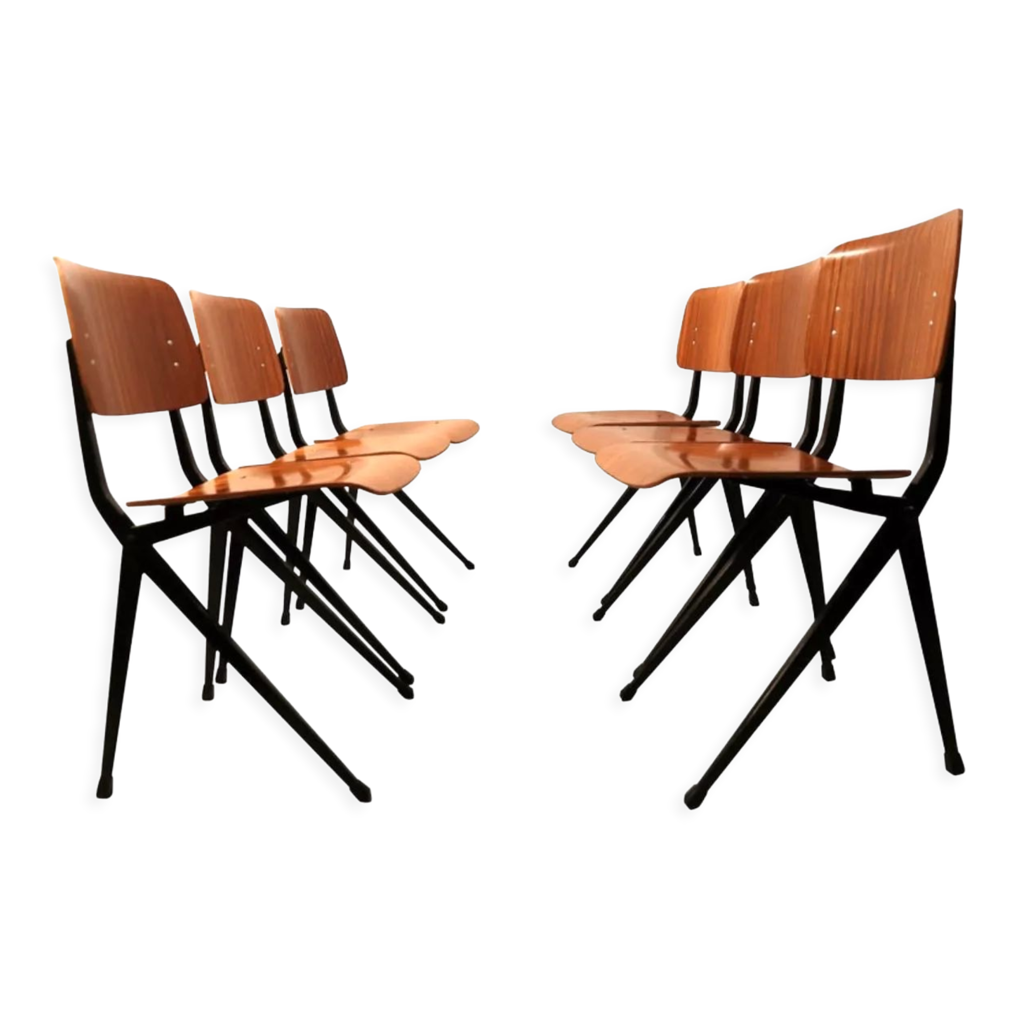 Industrial dining chairs by Marko, model Compass Leg