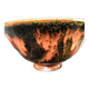 Oxblood enameled ceramic cup signed LS