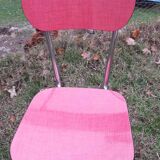 Set of 4 chairs in red formica