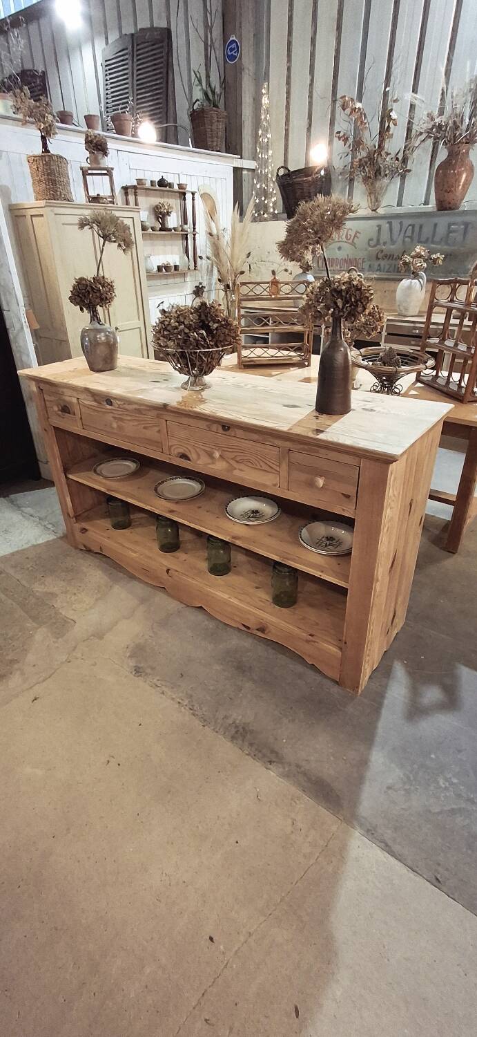 Open buffet in fir wood