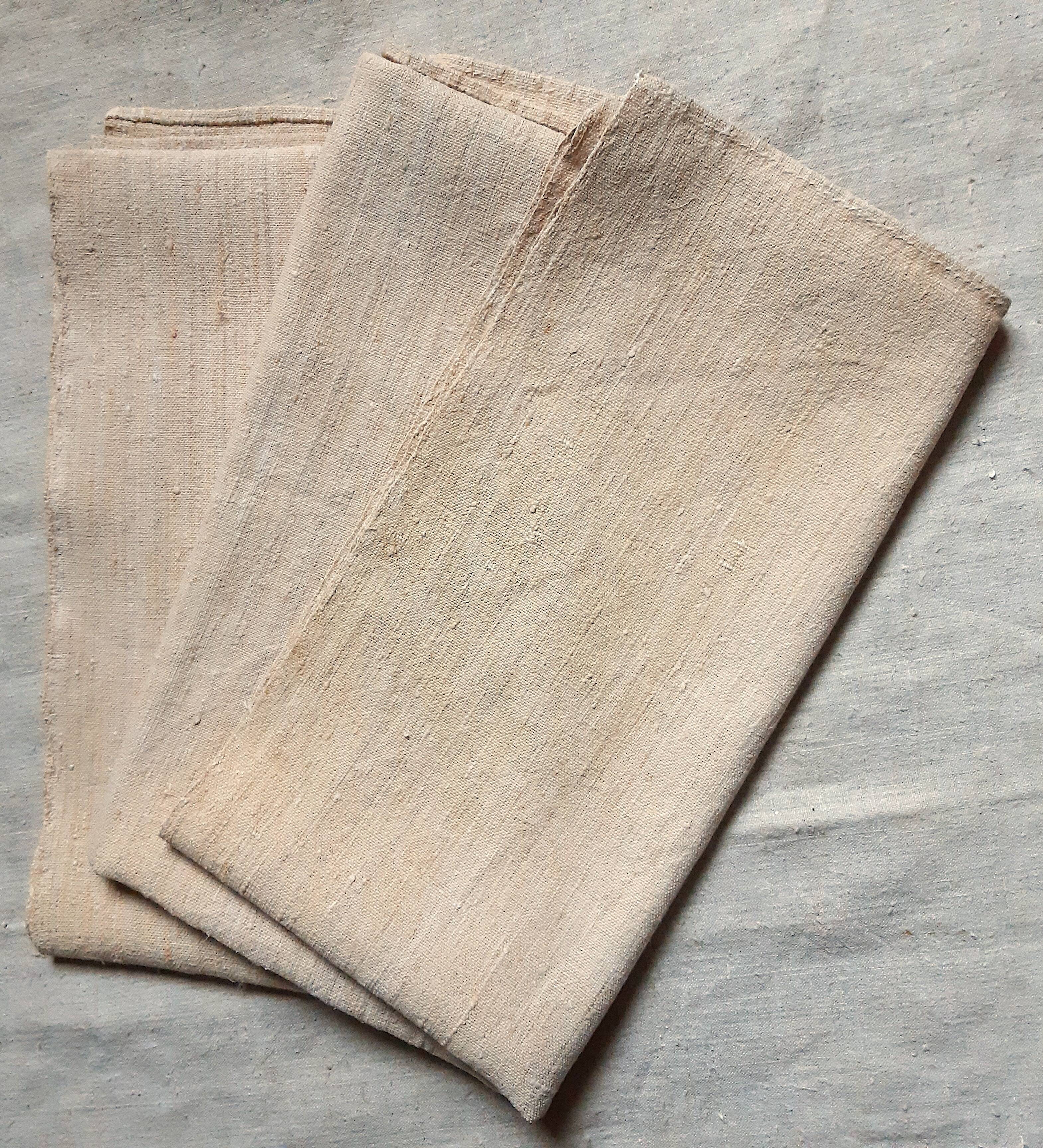 Rustic hemp tablecloth 162 x 96 cm