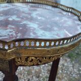 Antique Louis XVI style side table with marble top