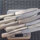 Set of silver metal knives - François Frionet