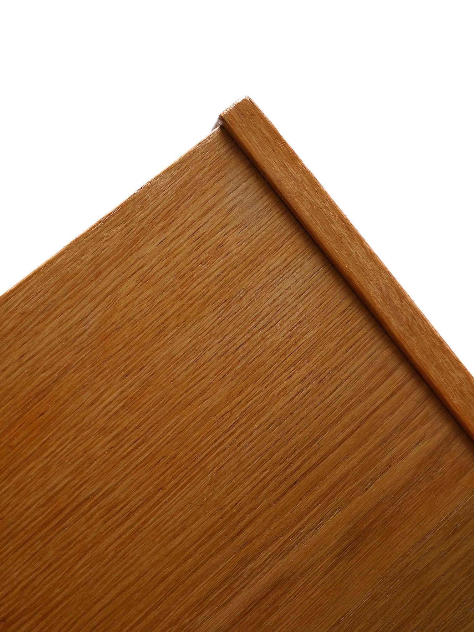 Scandinavian oak bookcase cabinet