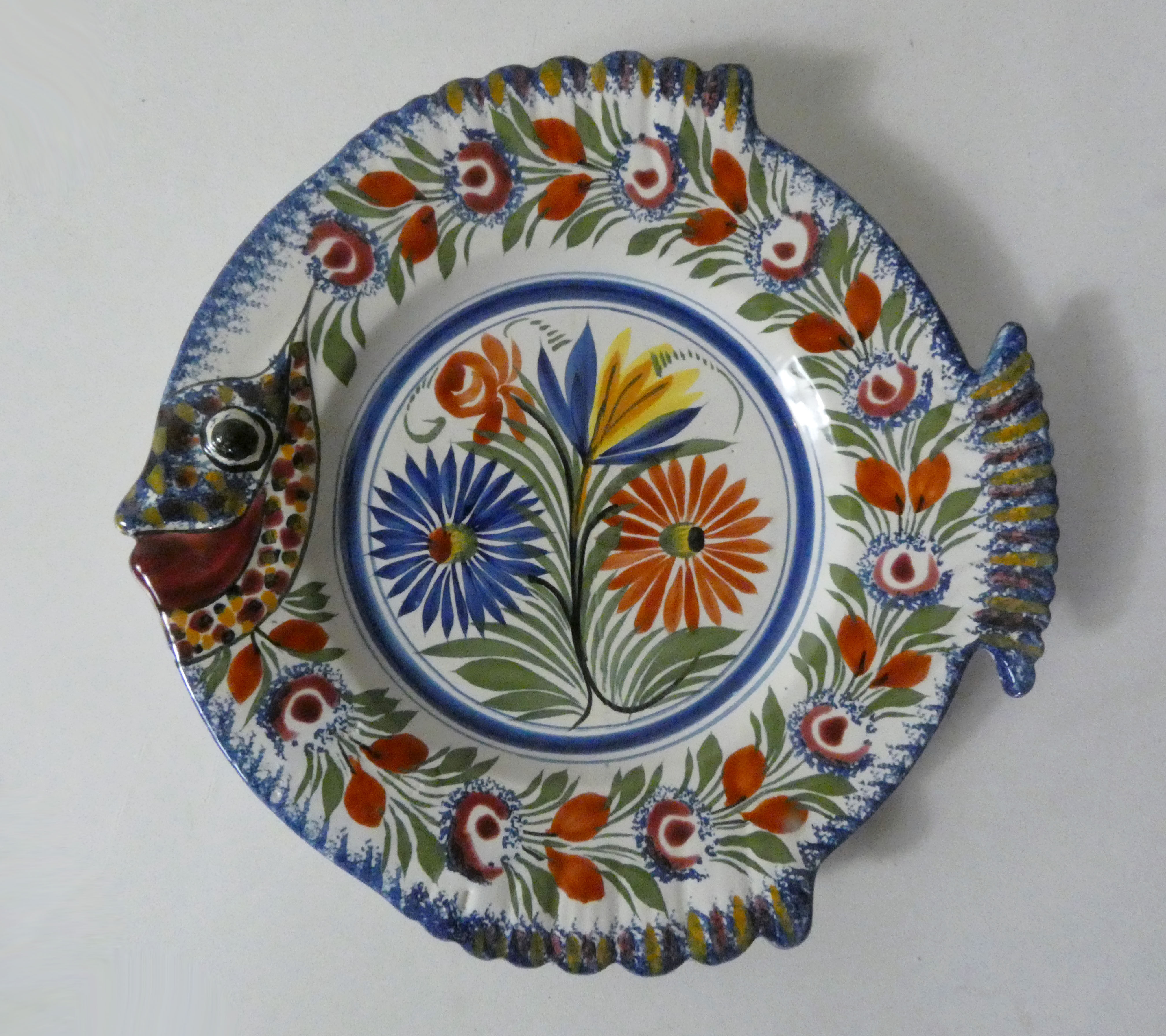 Henriot Quimper 6 fish plates (lot n°2)