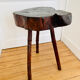 Rough wood tripod stool ethnic style