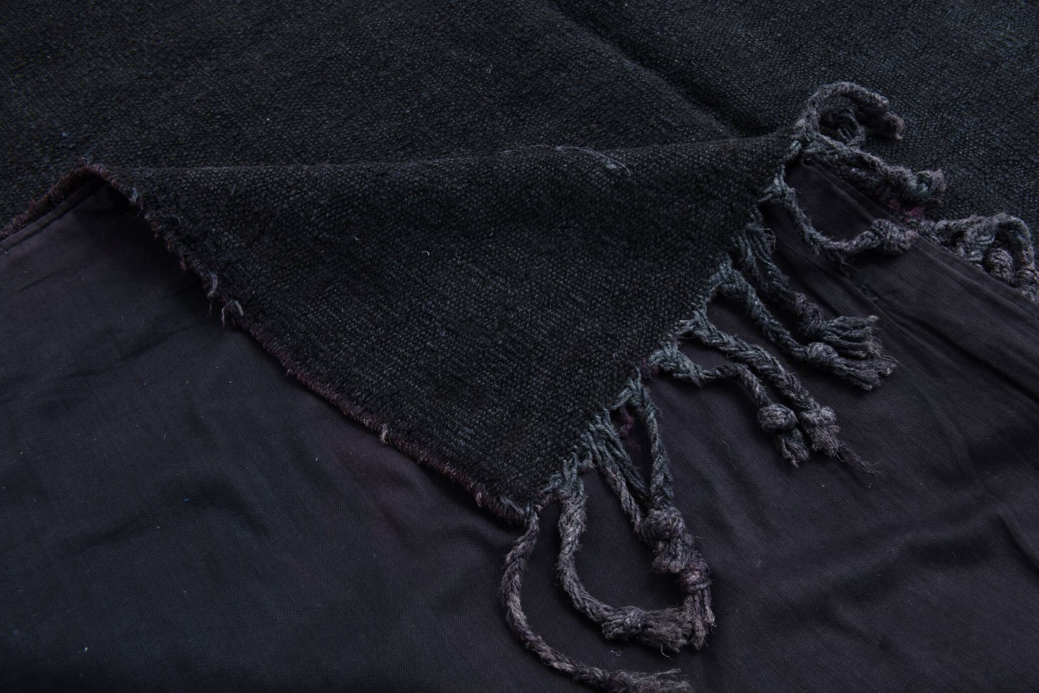 Vintage Dark Blue Turkish kilim Rug, 171x264Cm