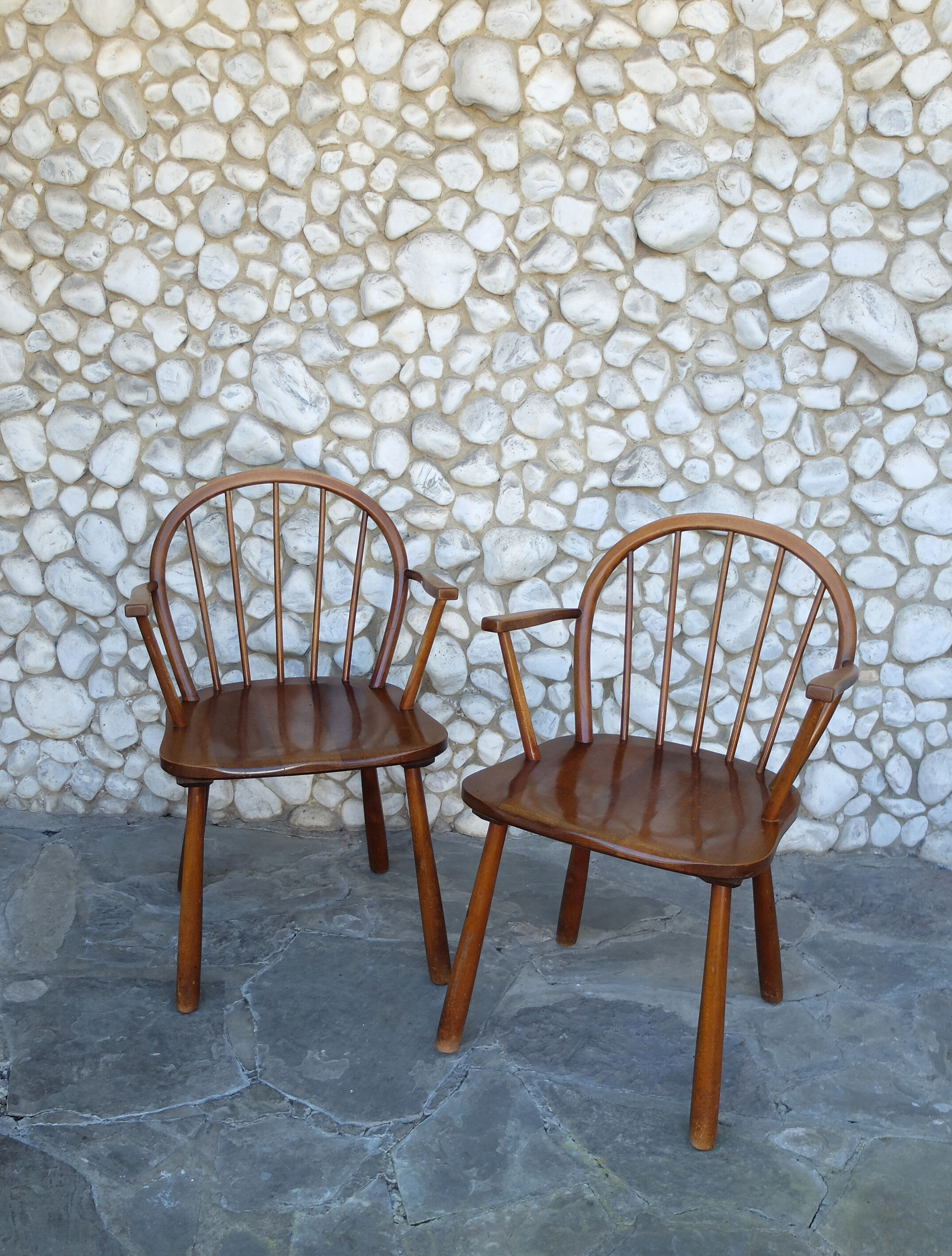 Pair of Scandinavian bars with solid wood Denmark