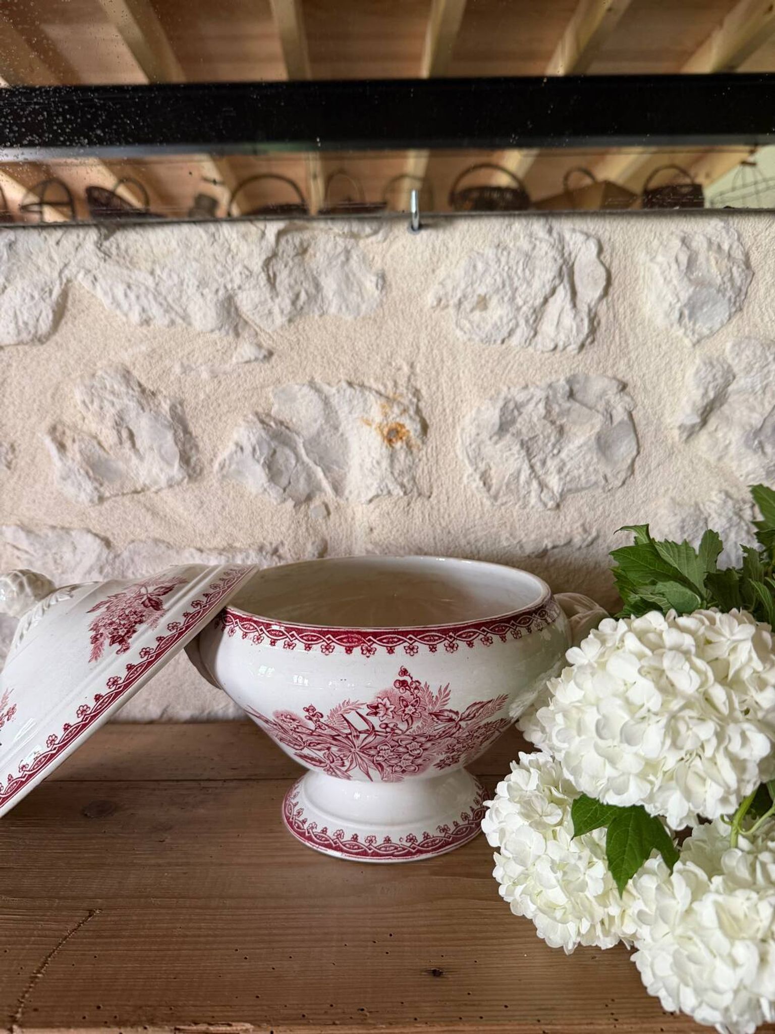 Soup tureen - fruit bowl in Saint Amandinoise ironstone