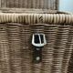 Set of two large trunks, vintage wicker storage chests