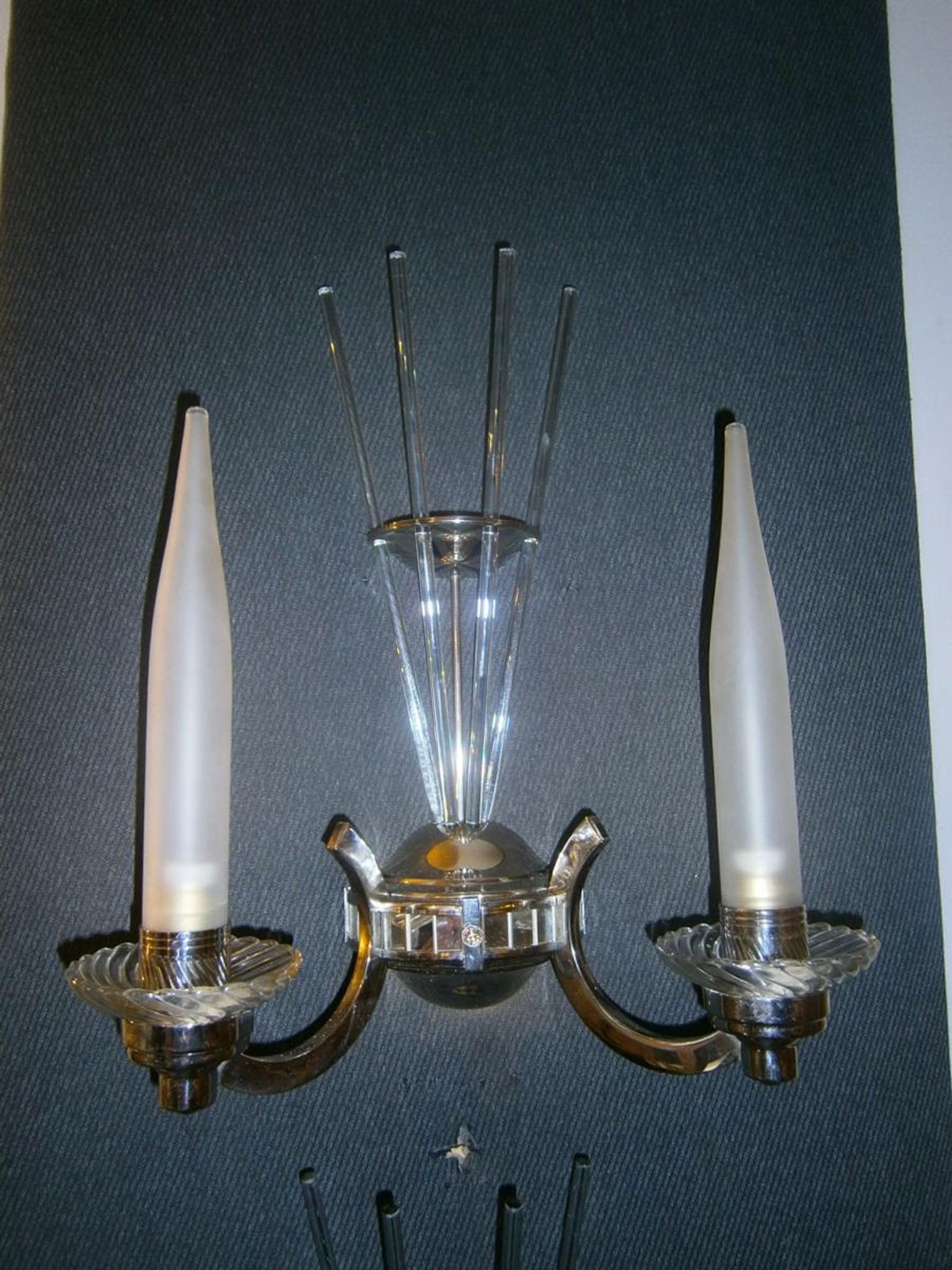 Art deco period, pair of wall sconces