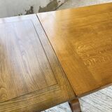 3m oak table from 1950 with its extensions