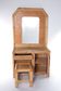Vintage faux bamboo dressing table 'natural beauty' 1980s France