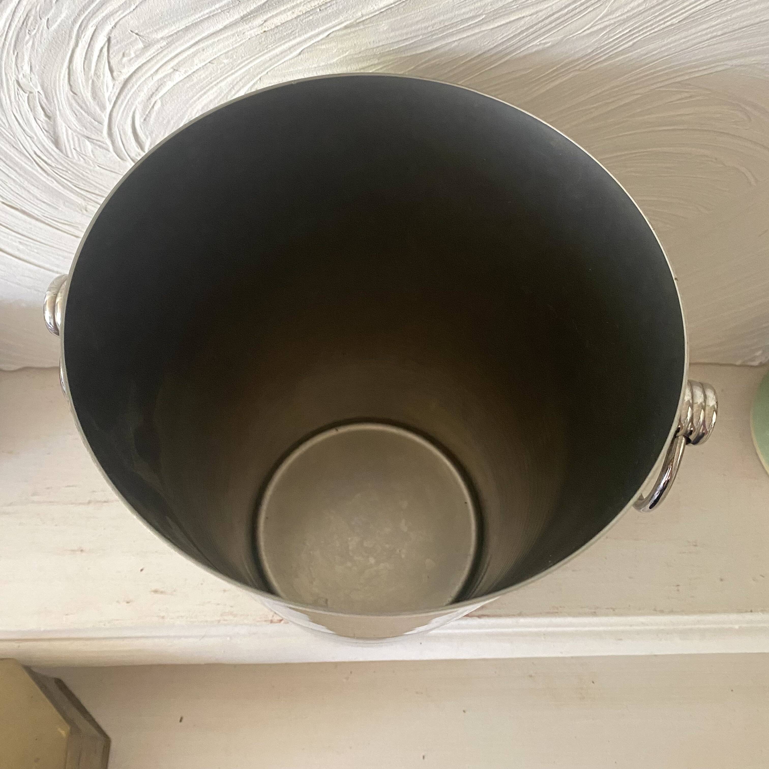 Vintage stainless steel champagne bucket