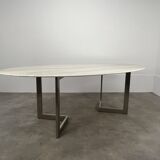Oval marble table from the 70s