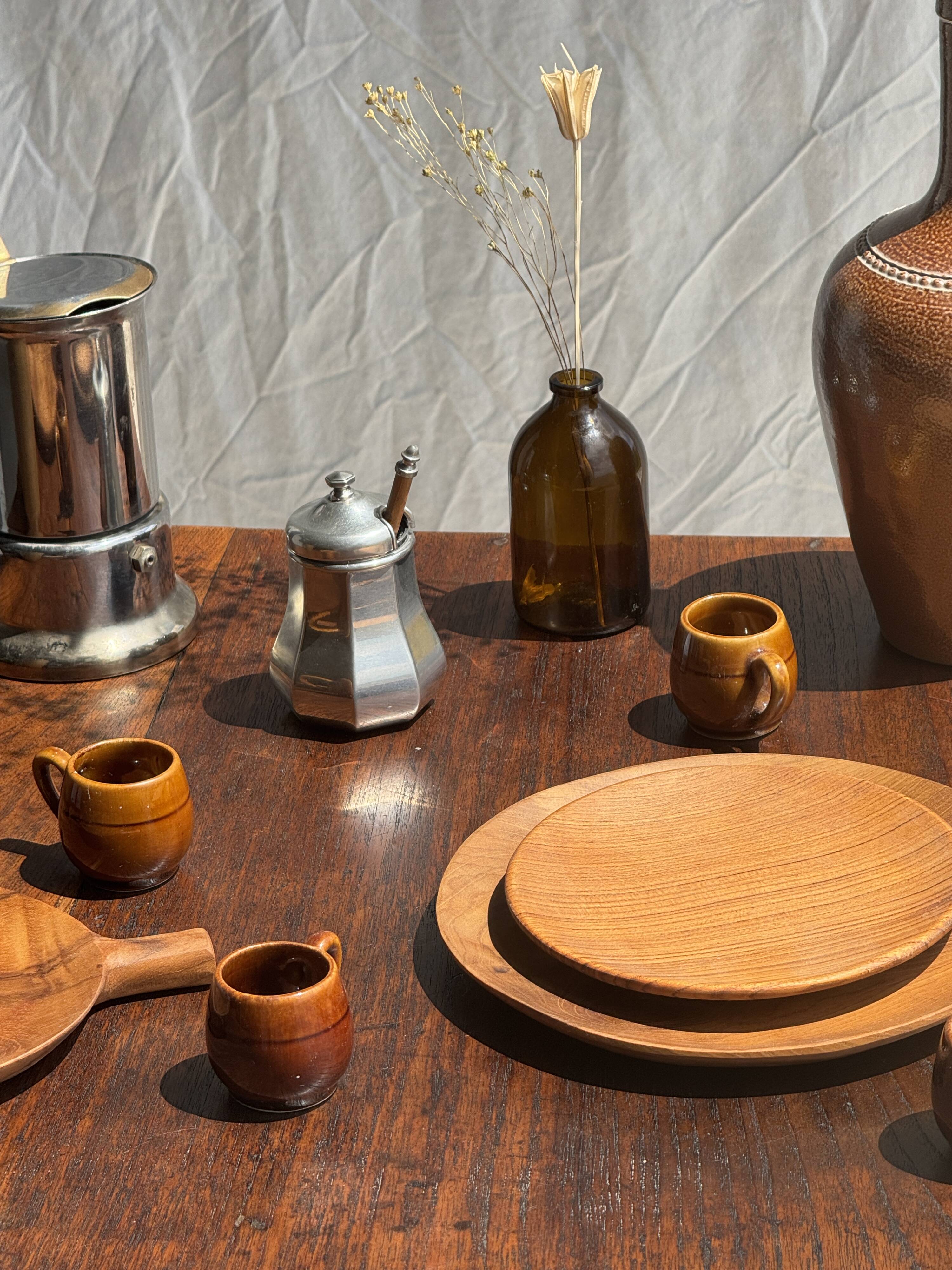 Lot de 4 mini tasses en céramique glacée