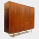 Vintage mid century Scandinavian design 4-door wardrobe in teak, 1960s