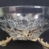 Glass centerpiece, bronze base in the shape of fish