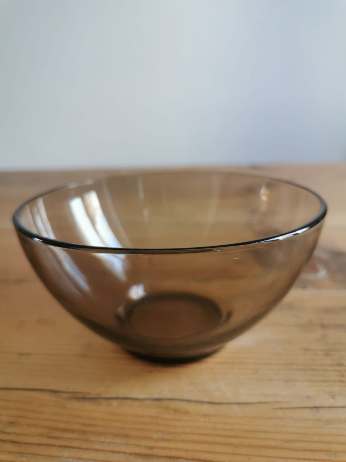 arcopal bowls in vintage grey smoked glass