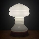 Vintage table lamp in white opaline glass, Italy, 1970s