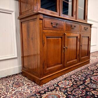 Classic English Eichholtz bookcase buffet cabinet