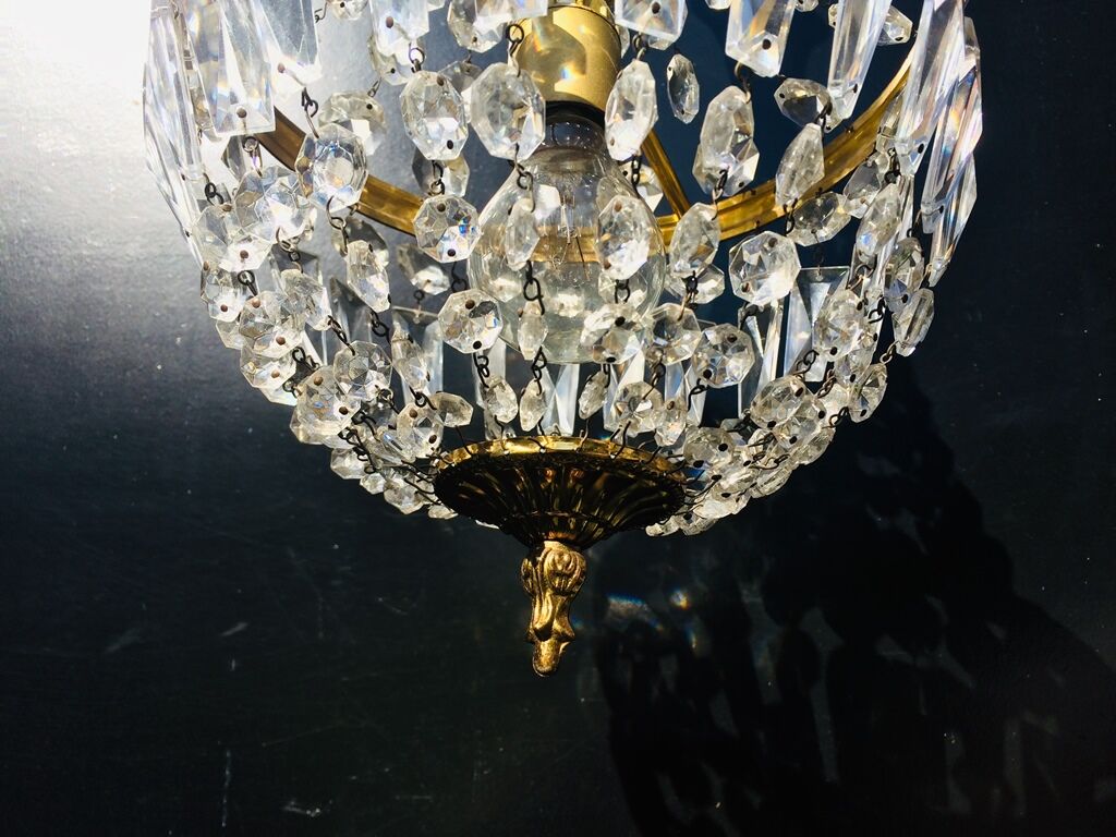 Grapevine balloon chandelier " hollywood regency " 50