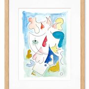 Peinture abstraite originale – composition poétique – 24 x 34 cm