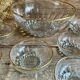 6 coupelles et le saladier verre vintage