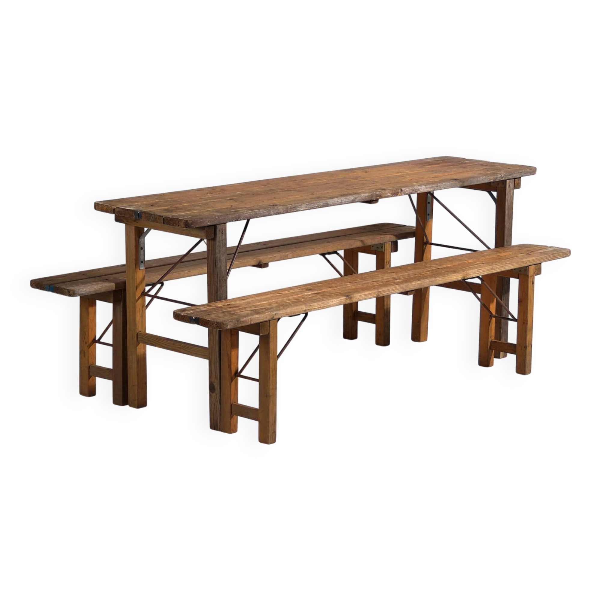 Outdoor table and bench set (c.1950)