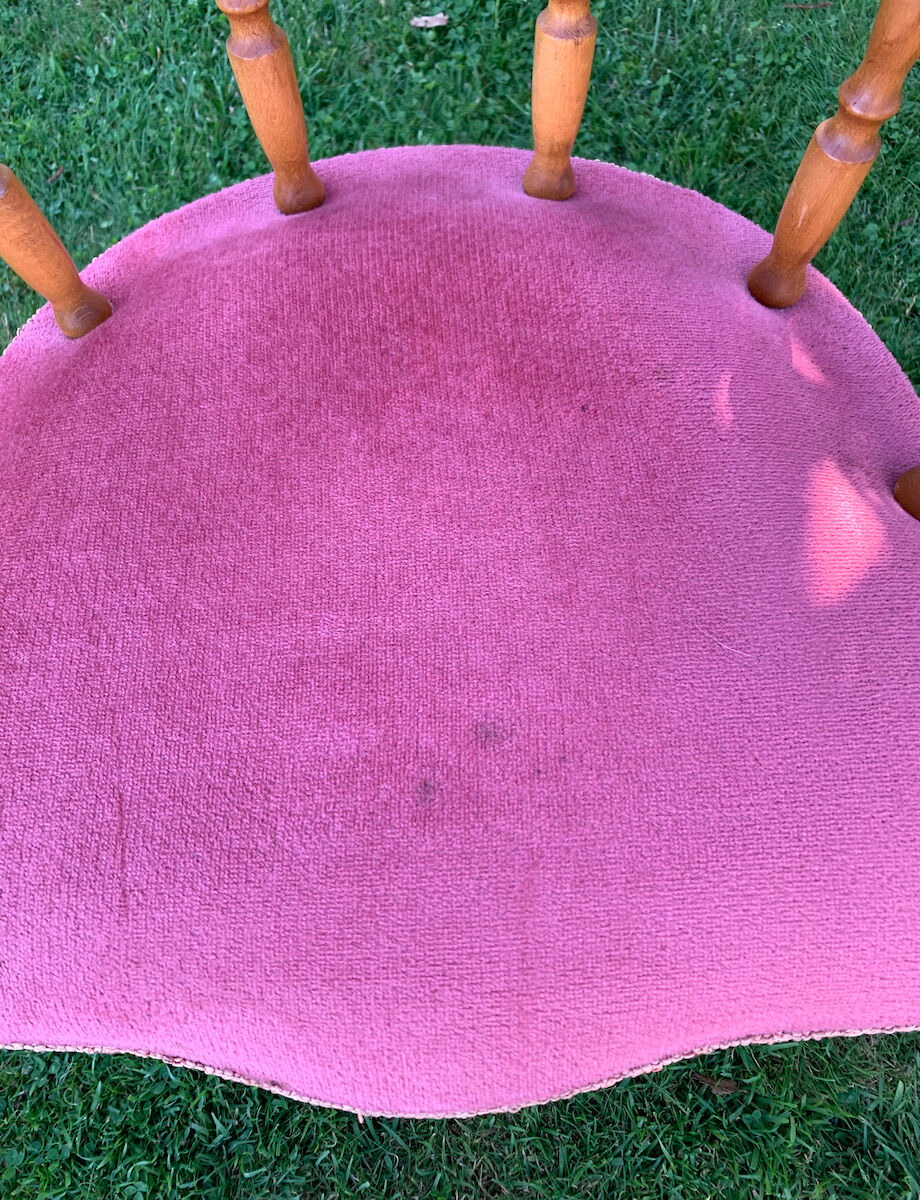 Fauteuil gondole rose à frange