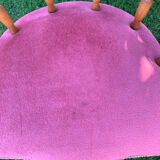 Pink gondola armchair with fringe