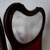 Screen carved wood glass beveled
