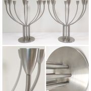 Pair of metal candlesticks model Stockholm design Hagberg Ikea vintage