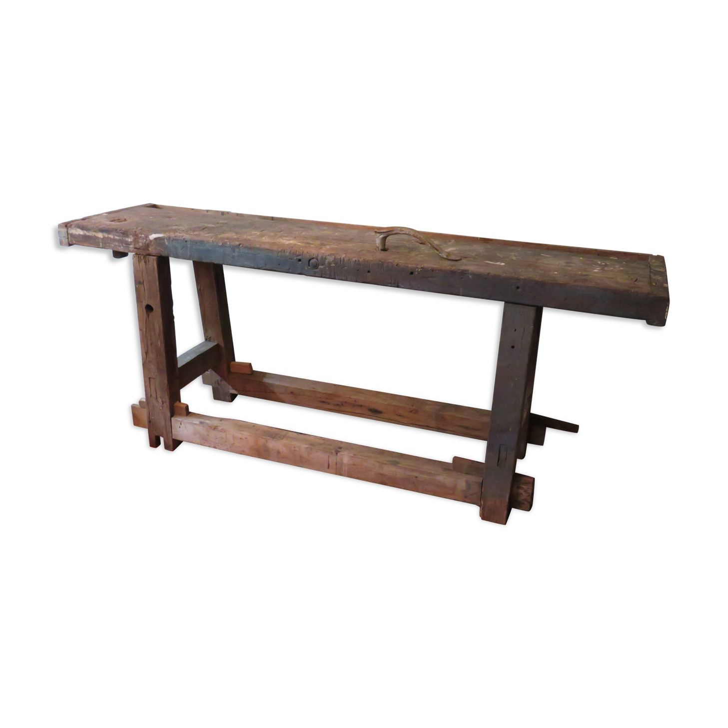 Workbench in solid oak, mid-20th century