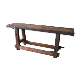 Workbench in solid oak, mid-20th century