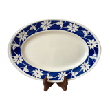 Flat oval Badonviller blue klein 30s