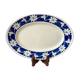 Flat oval Badonviller blue klein 30s