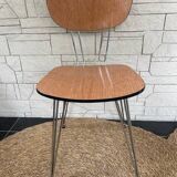 Vintage formica chairs with eiffel compass legs