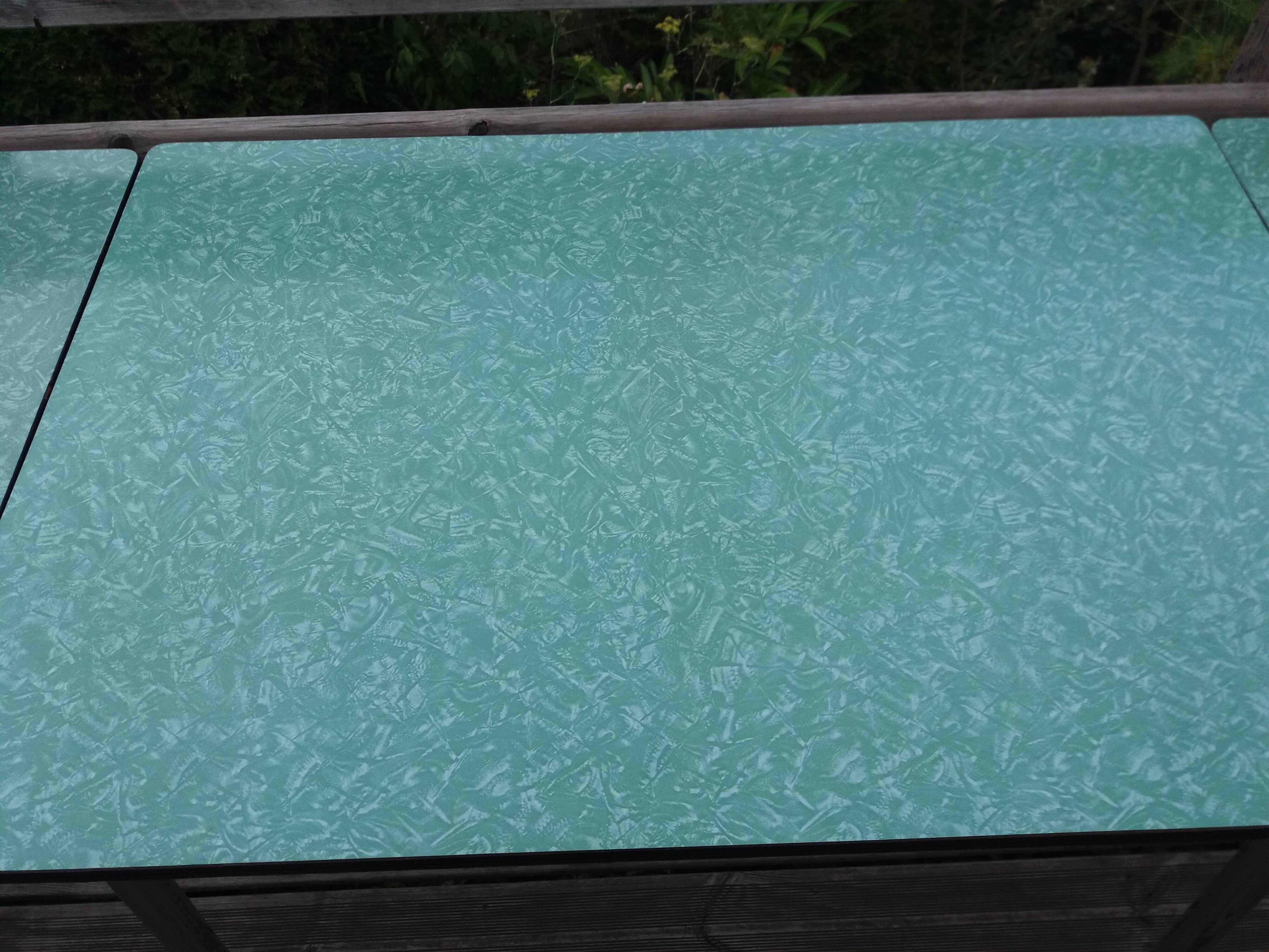 Formica and chrome-plated metal table