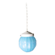 Small Art Deco blue Ceiling Lamp, 1940s
