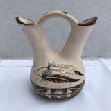 Ancient vase soliflore double betty selly 1959 vintage ceramics