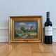 Vintage original cottage landscape oil painting