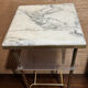 Brass and marble side table