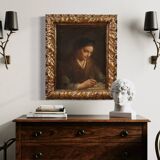 Antique Italian portrait painting from the 17th century