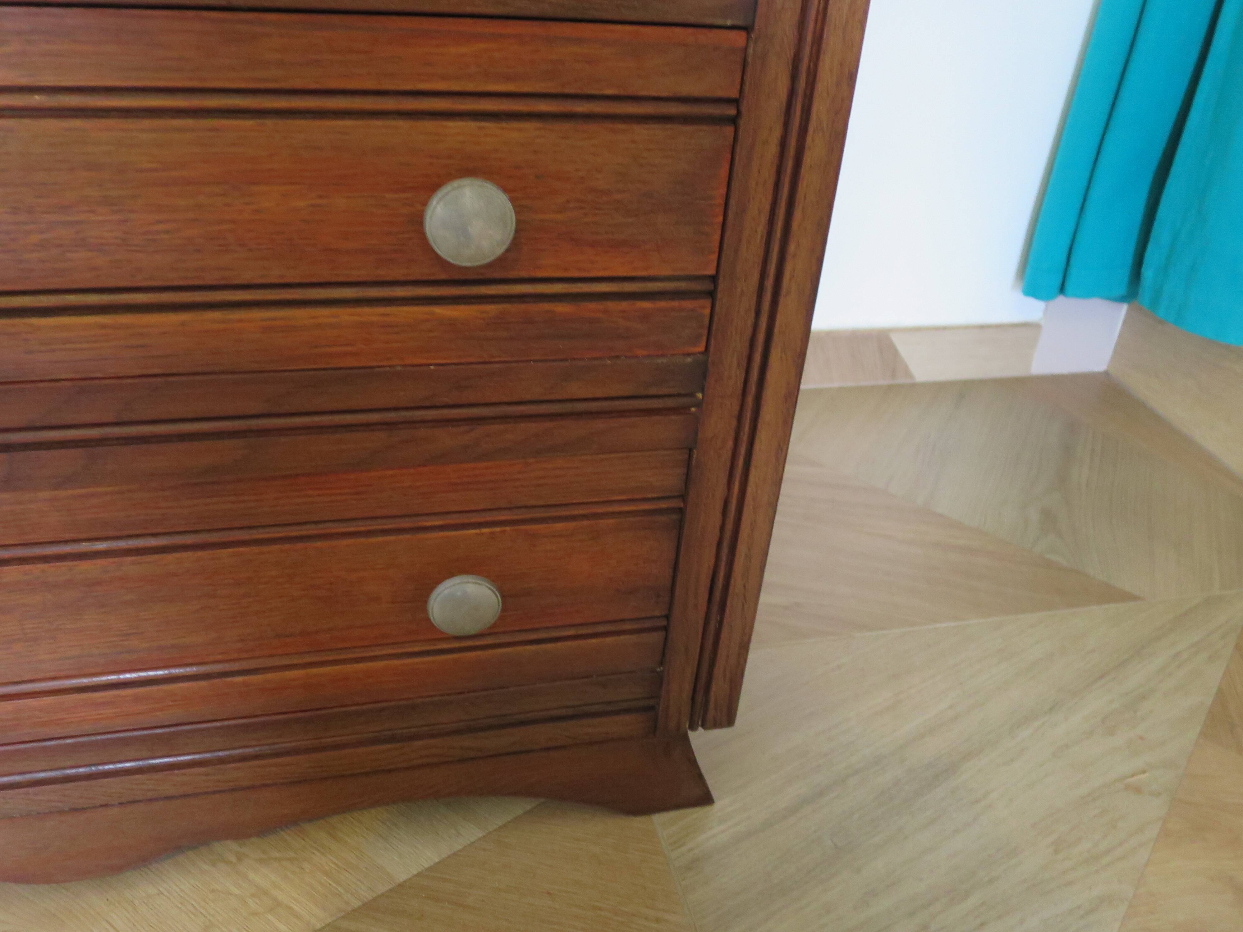 Art Deco chest of drawers - 1950s - mustache-style legs - vintage