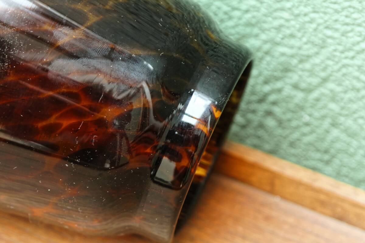 Murano blown glass spotted vase