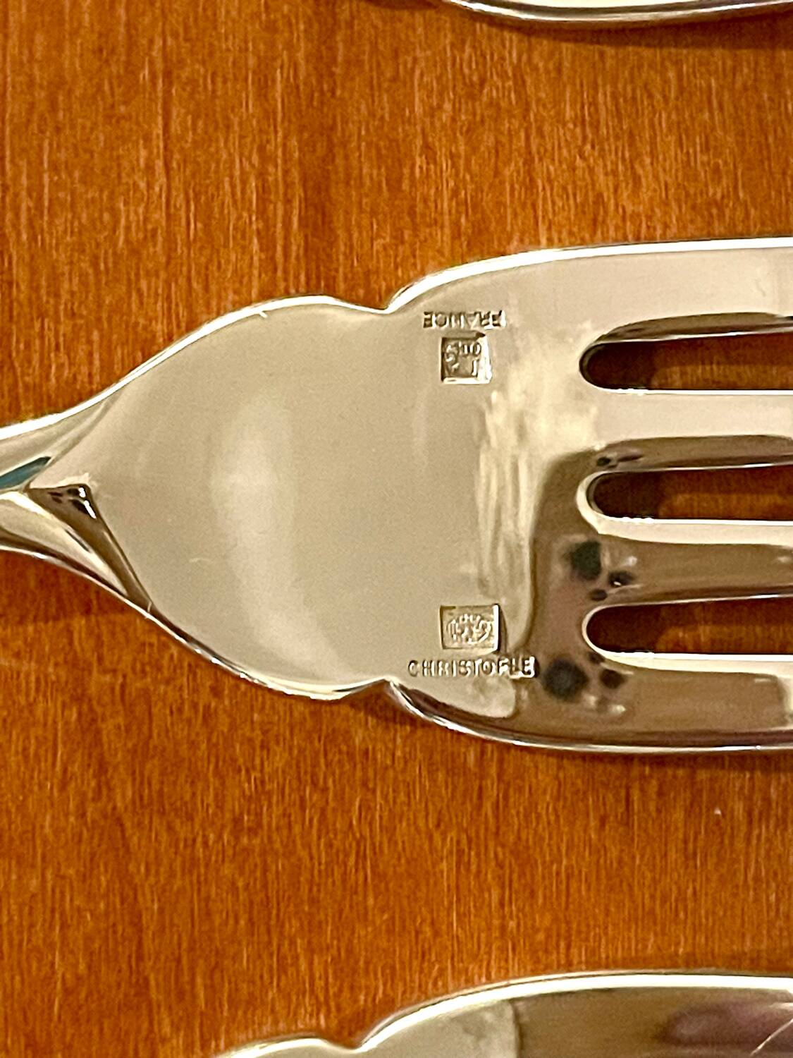 Christofle Galéa, fish cutlery, 6 forks, 6 knives.
